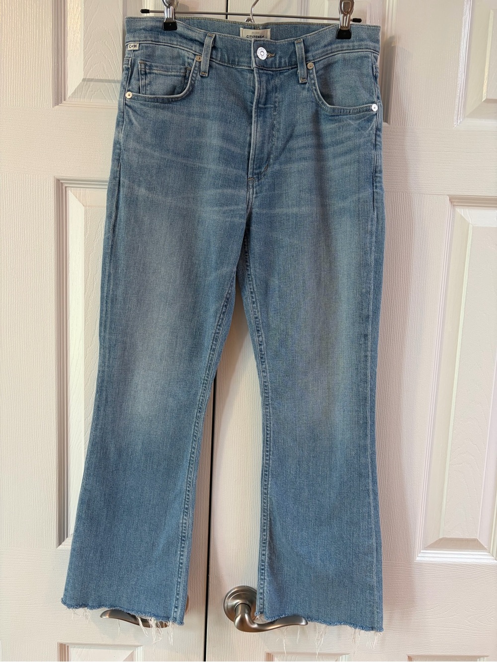 Citizens of Humanity Light Wash Isola Raw Hem Jeans Size 27